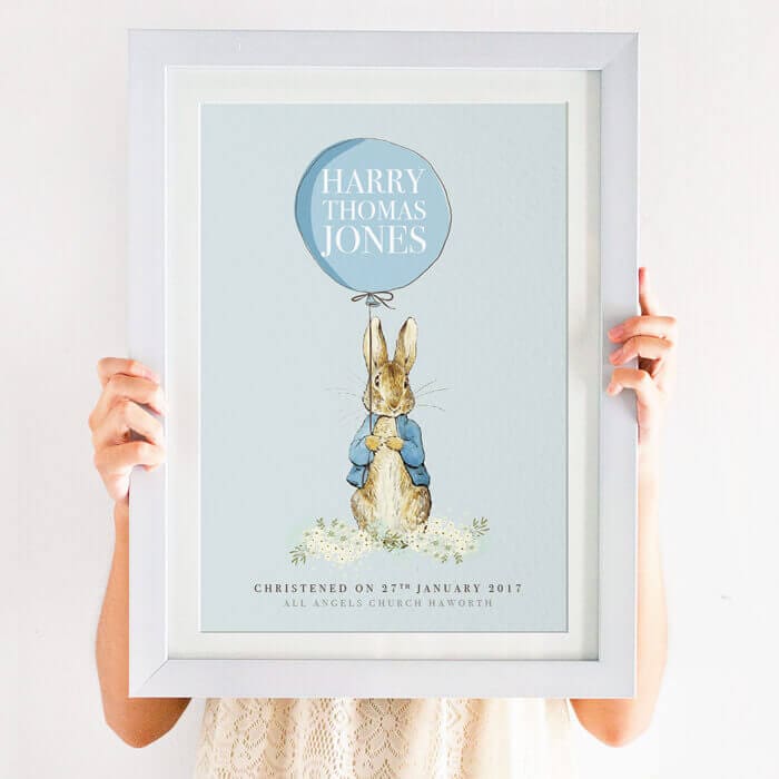 Personalised peter rabbit cheap christening gifts