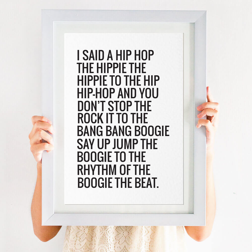 Rapper S Delight Hip Hop Song Lyrics Print By Sugarhill Gang