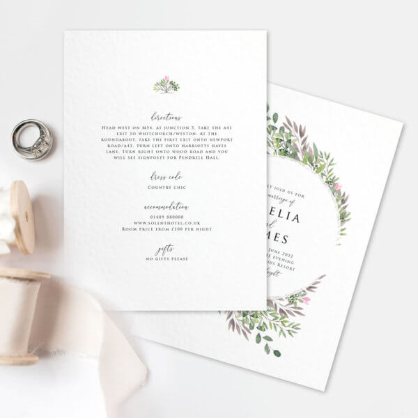 Spring Foliage Wedding Invitations - Created by Magic