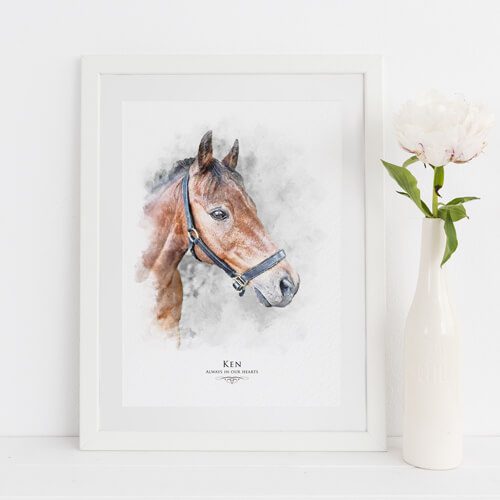 Horse Memorial Portrait Print