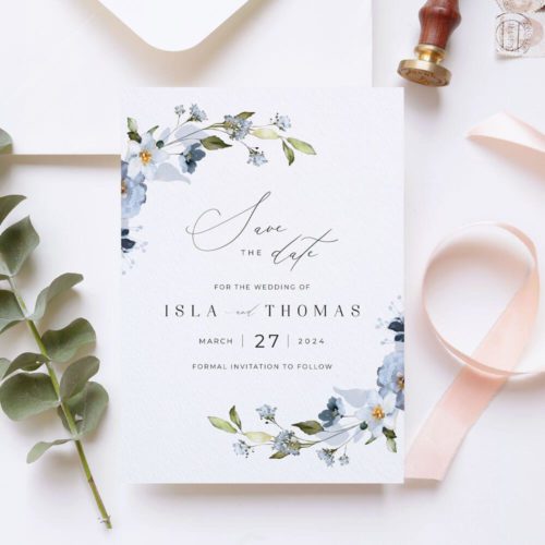 Lively Ampersand Save The Dates in Pink