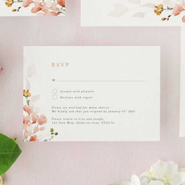 Pink Wedding Invitation - Created by Magic