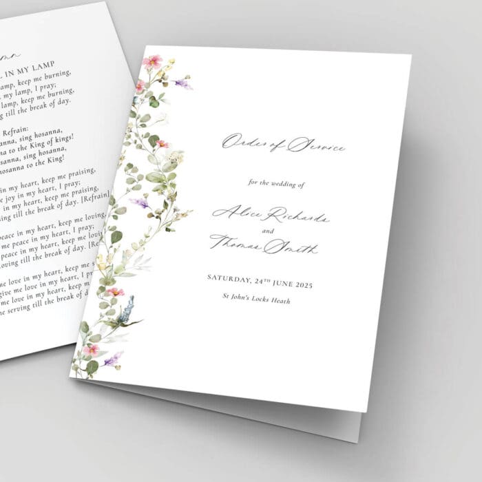 Floral Extravaganza Order of Service Booklets