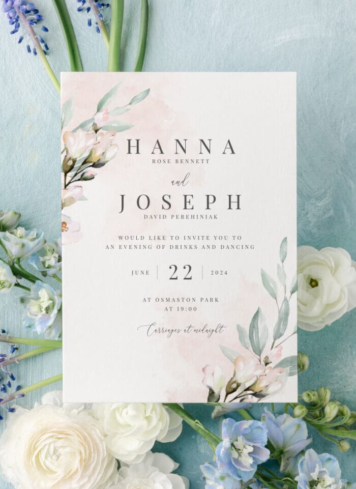 evening wedding invitations