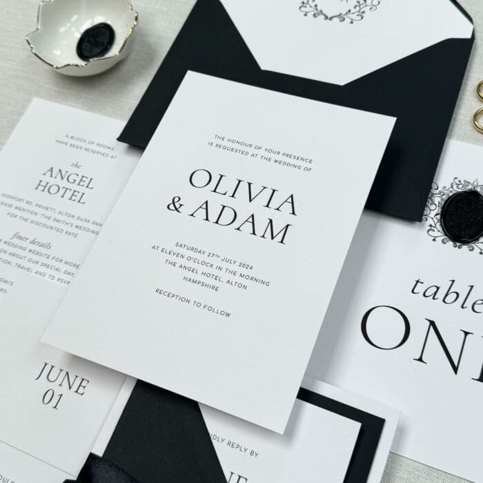 Black and White Wedding Invitations