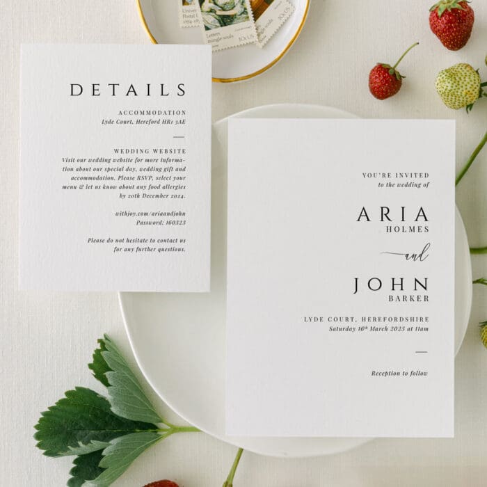 Minimalist Wedding Invitations