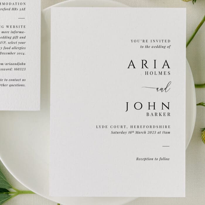 Minimalist Wedding Invitations