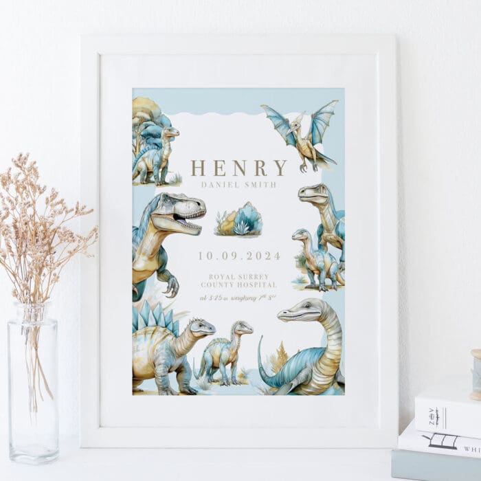 Personalised Dinosaur Print